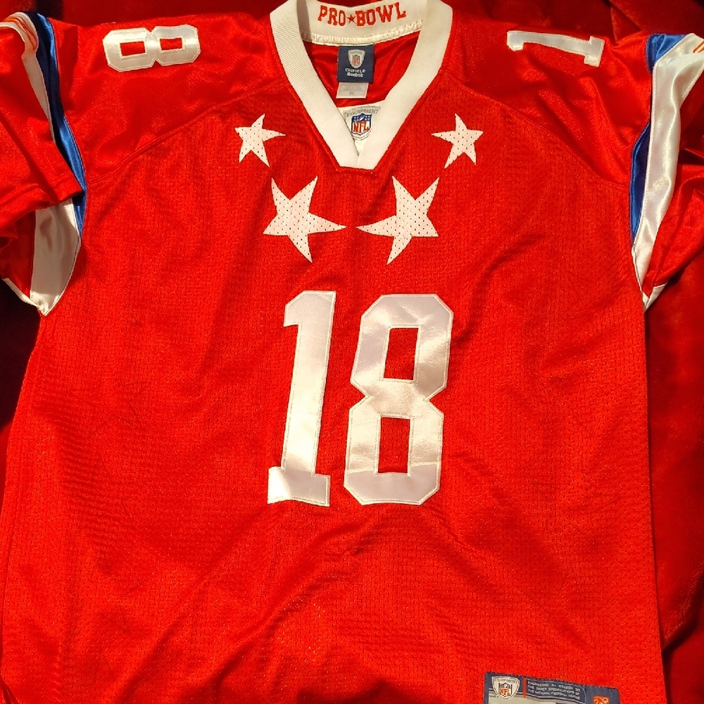 Rare 2011 REEBOK NFL #18 PEYTON MANNING PRO BOWL JERSEY MEN'S SIZE 54